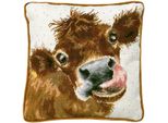 Bothy Threads Set Di Cuscini Da Ricamo Gobelin "Moo"", Immagine Da Ricamo Prestampata, THD48, 36X36Cm"