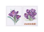 Thea Gouverneur Kit Punto Croce "Crocus Panel Evenweave"", 34X22Cm"