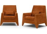Poltrona Seduta Design Moderno Tappezzeria Soggiorno Monoposto Tessile Stile Marrone Lusso