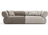 Divano Lusso 3 Posti Grigio Imbottito Divano Soggiorno Tre Posti 250Cm