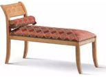 Chaise Longue Mobili Classici Soggiorno Design Divano Tessile Rosso