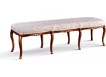 Panca Classica Marrone Design Tessile Nuovo Rivestimento Tessuto Sedute Nuovo