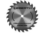 Lama Per Sega Circolare Eberth Lama Per Sega Circolare In Acciaio Con Denti In Metallo Duro Per Tagli In Legno (Diametro 200 Mm, Foro 16 Mm, Spessore Lama 2,4 Mm)