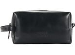 Buckle & Seam Pelle Borsa Da Toilette Everest Blu Washbag Black Nero