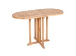 Riess-Ambiente Balkontisch Empire Teak - 120Cm Natur Teakholz Klappbar Gartentisch Outdoor Massiv