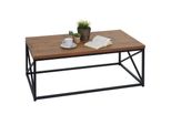 Couchtisch MCW-A27, Wohnzimmertisch Beistelltisch Sofatisch, Metall 3D-Struktur 44X110X60Cm, Wildeiche-Optik