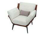 Sessel MCW-L82, Lounge-Sessel Cocktailsessel Polstersessel Relaxsessel, Kunstleder Stoff/Textil Metall ~ Dunkelbraun