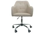 BüRostuhl MCW-L92, Drehstuhl Schreibtischstuhl Computerstuhl BüRosessel Stuhl, Mit Armlehne ~ Stoff/Textil Creme