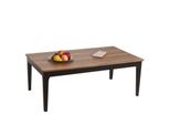 Couchtisch MCW-M55, Beistelltisch Sofatisch, Massiv-Holz Hdf Laminat Melamin 46X120X70Cm Sheesham Holz-Optik Helle Beine