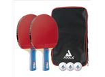 Joola 54820 Set Da Ping Pong Duo Composto Da 2 Racchette Da Ping Pong+3 Palline Da Ping Pong+1 Borsa Per Riporre Le Palline, Multicolore, Taglia Unica