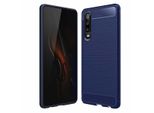Custodia Carbon Shield Tpu Per Huawei P30 - Blu Scuro KP19412