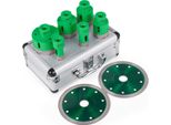 Set Di Punte Diamantate Vevor Punte Diamantate 20/25/40/45/50/68 Mm Con 2 Lame