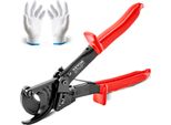 Vevor Cesoie Per Cavi Pinze Per Capicorda Tubolari A Cricchetto 240 Mm² Pinze Per Crimpare Capicorda, 250 Mm Tagliacavi A Cricchetto 250 X 85 X 35 Mm Tagliafili A Cricchetto Manuale Portatile, Con Guanti Rame, Alluminio