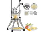 Vevor Taglierina Per Patate Taglierina Per Patatine Fritte Da 1/4 Di Pollice Taglierina Per Verdure Tritatutto Commerciale Affettatrice Di Frutta Con 2 Lame Di Ricambio, Tritatutto In Acciaio Inox Taglierina Per Verdure