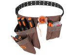 Cintura Porta Attrezzi Vevor, 13 Tasche, Regolabile Da 29 A 54 Pollici, Robusta Borsa Porta Attrezzi In Poliestere, Borsa Porta Attrezzi Staccabile Per Elettricisti, Falegnami, Amanti Del Fai Da Te, Falegnami, Costruttori, Corniciai, Marrone