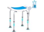 Vevor Sgabello Da Doccia Sedia Da Doccia 360-490 Mm Regolabile In Altezza, Sgabello Da Bagno Sedile Da Bagno 158,8 Kg Capacità Di Carico, Stabile Sgabello Da Doccia Ausilio Da Bagno Struttura In Lega Di Alluminio, Sedile Da Doccia Sgabello Da Bagno Blu