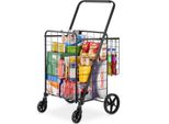 Vevor Carrello Della Spesa Carrello Della Spesa Pieghevole Da 50 Kg, Carrello Della Spesa Carrello A Mano Multifunzionale, Carrello Della Spesa Pieghevole Per Biancheria, Generi Alimentari, Attrezzi Da Campeggio Ecc.