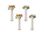 Vevor Set Di 4 Sgabelli Per Fiori 20X20X90Cm Portafiori In Ferro Tavolino Moderno Vaso Di Cristallo Galvanizzazione Oro Sgabello Per Piante Portafiori In Metallo Per La Decorazione Di Bar Hotel Caffè