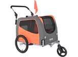 Vevor Rimorchio Per Bici Per Cani, Trasporta Fino A 30 Kg, Portabici 2 In 1 Per Carrozzina, Telaio Per Passeggino Facile Da Piegare Con Ruote A Sgancio Rapido, Gancio Universale Per Bici, Catarifrangenti