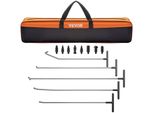 Set Di Rimozione Delle Ammaccature Vevor Con Aste, Strumento Per La Riparazione Delle Ammaccature Da 13 Pezzi Senza Verniciatura, 5 Aste In Acciaio Inossidabile, 8 Teste Di Rubinetto, Strumento Professionale Per La Rimozione Delle Ammaccature Da Grandine