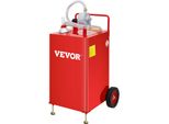 Vevor 30 Galloni Di Carburante, Deposito Di Carburante Su 2 Ruote, Carrello Per Il Gas Portatile Con Pompa Di Trasferimento Manuale, Serbatoio Per Benzina-Diesel Per Auto, Tosaerba, Fuoristrada, Barche E Altro, Rosso