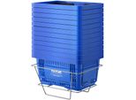Cestino Per La Spesa Vevor, Set Da 12, 24 L, Robusto Cestino Per La Spesa In Plastica Con Manico E Supporto, 42 X 29 X 22 Cm, Cestino Portatile In Confezione Sfusa Per La Spesa Al Dettaglio