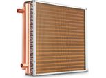 Scambiatore Di Calore Acqua-Aria Vevor, 50,8 X 50,8 Cm Con Connessioni In Rame A 3 File Da 9,53 Mm, 242 Alette In Alluminio Scambiatore Di Calore Per Stufe A Legna, Riscaldamento E Raffrescamento Di Ambienti Abitativi E Riscaldamento Ad Aria Calda