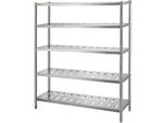 Portaoggetti Vevor, Portaoggetti A 5 Livelli, Portaoggetti Da Garage In Acciaio Inox, 59,1 X 17,7 X 70,9 Pollici, Portaoggetti Robusto, Capacità Totale Di 661 Libbre Con Altezza Regolabile E Fori Di Ventilazione
