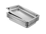 Vevor Contenitore In Acciaio Inox 6 Pezzi Contenitore Per Alimenti Contenitore Per Alimenti Piastra Antiaderente 537 X 330 X 65 Mm Contenitore Commerciale Scaldavivande Per Alimenti