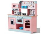 Cucina Giocattolo Per Bambini Vevor, Set Di Cucina Giocattolo In Legno Con Luci E Suoni, Cucina Per Bambini Con Gelatiera, Forno, Lavello, Microonde, Frigorifero E Accessori Per Utensili E Frutta