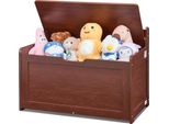 Panca Per Bambini Vevor Panca Portagiochi, Panca Con Vano Portaoggetti Scatola Portagiochi Per Bambini, Portagiochi, Scatola Portagiochi Con Coperchio Incernierato E Schienale, 830 X 455 X 609 Mm Ciliegia