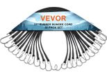 Vevor 50 Pezzi Di Corda Piatta Di Tensionamento, Cinghie Di Tensionamento Robuste Da 19,8 Mm Con Ganci A S In Acciaio, Corda Di Tensionamento Elastica Da 53,3 Cm Per Carichi, Teloni, Camion E Tende, Nero
