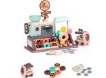 Chipolino Negozio Di Ciambelle Giocattolo 34 Pezzi Mini Forno, Luce, Biscotti Ciambelle Lecca Lecca Marrone
