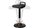 Sedia Attiva Vevor Con Maniglia, Regolabile In Altezza (24,6-34,4 Pollici), Sedia Oscillante In Tessuto Elastico E Schiuma Da 45 Mm, Ideale Per Scuole, Uffici E Case, Angolo Di Inclinazione Di 8°, Età 12-18 Anni, Nero