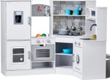Vevor Cucina Ad Angolo In Legno, Set Giocattolo Con Luci E Suoni, Cucina Per Bambini Con Gelatiera, Forno, Lavello, Orologio, Microonde, Frigorifero
