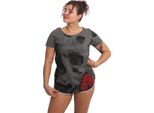 Yakuza Damen Maglietta Girocollo Curva Galleggiante, Grigio Acciaio, Xs
