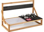 Costway Cucina Per Bambini Da Esterno, Cucina In Legno Di Abete Con Accessori, Cucina Da Gioco Con Ganci, Lavagna, Lavello, Cucina Da Esterno Per Bambini 3+
