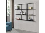 Scaffale A Muro 'Jelsa' 130X18X110Cm Con 9 Ripiani Nero