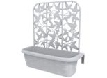 Bama Fioriera Bloem-Balkonbakken Privacy 60X22X64 Cm 2 Stuks Wit