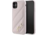 Karl Lagerfeld Klhcn61Pqdsmgp Iphone 11 / Xr 6.1 RóżOwy/Pink Hardcase Diagonal Quilted Script