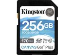 KINGSTON Speicherkarte Canvas Go Plus SD 256GB, schwarz, 256 GB, Speicherkarten