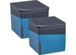 Luftentfeuchter WENKO Cube, blau, B:13cm H:13cm T:13cm, Luftentfeuchter, 2 x 500 g