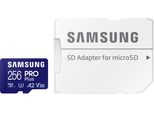 SAMSUNG Speicherkarte PRO Plus + microSDXC-Adapter, blau, 256 GB, Speicherkarten