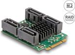 Delock Konverter M.2 Key B+M Stecker Zu 4 X Sata Stecker Mit Raid Und Hyperduo (61062)
