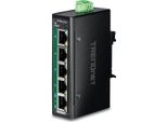 Trendnet TI-PGLC50 Trendnet 5-Port Industrial Gigabit Poe+ Din-Rail Mini Switch