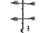 Inline® Supporto Da Tavolo Per 4X Display Lcd / Led Fino A 81Cm (32 "), Max. 9Kg"