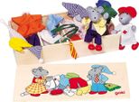 Goki SO271 Scatola Dei Vestiti Di Mouse Per Bambole Pieghevoli, Multicolore (1 Set)