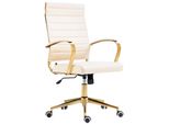 Clp Ergonomischer BüRostuhl Havanna Kunstleder I HöHenverstellbarer Schreibtischstuhl Mit Metall-Gestell In Gold-Optik I 360 Grad Drehbar