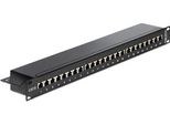 Delock - Patch Panel - RJ-45 X 24 - Schwarz - 1U (43298)