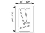 Inserto Per Posate Tagliabile A Misura, Cassetto Portaposate Da 30 Cm, Accorciabile